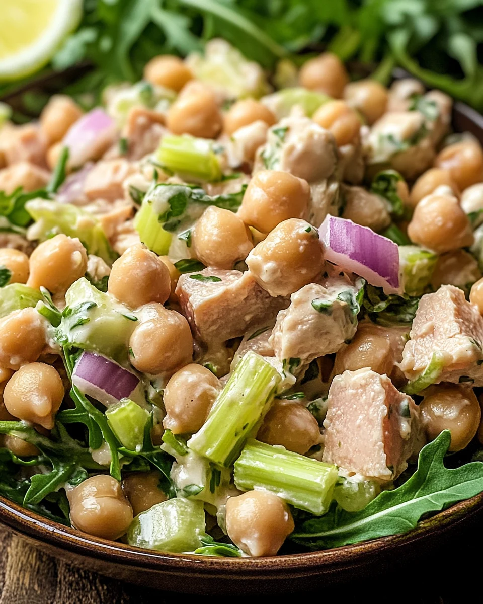 Healthy Tuna Garbanzo Bean Salad