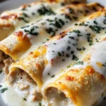 High Protein Chicken Enchiladas With White Sauce
