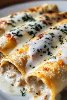 High Protein Chicken Enchiladas With White Sauce