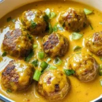 Jerk Meatballs In Coconut Curry Sauce
