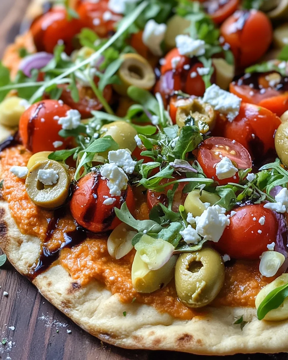 Mediterranean Naan Bread Pizza