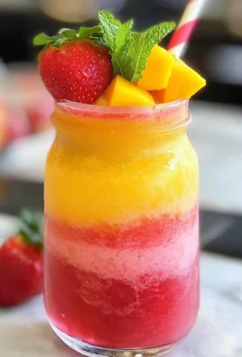 Non Alcoholic Strawberry Mango Daiquiri
