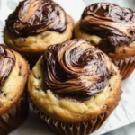 Nutella Swirled Banana Muffins