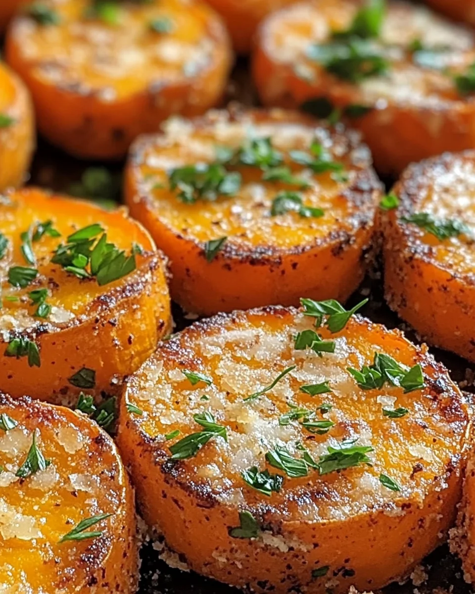 Parmesan Herb Sweet Potato Medallions Recipe