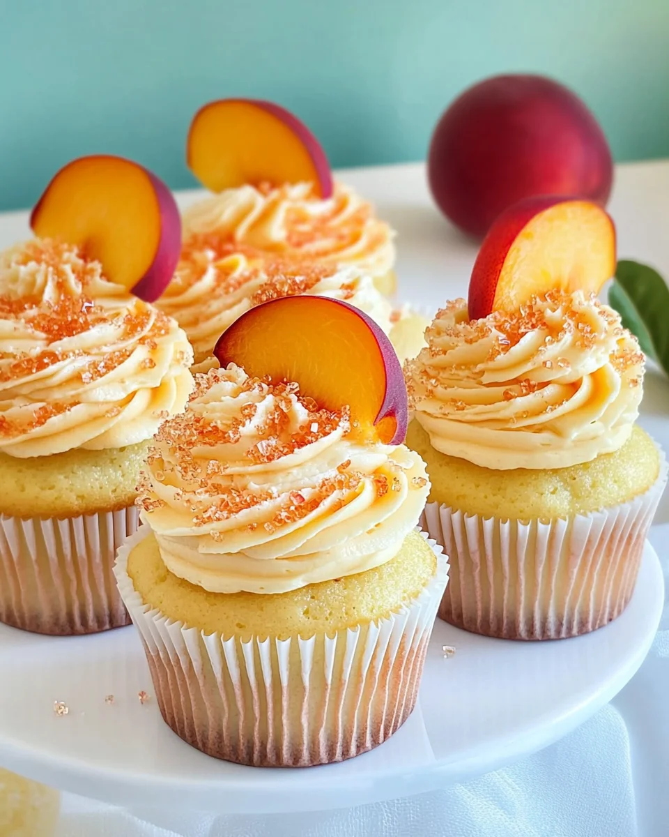 Peach Bellini Cupcakes