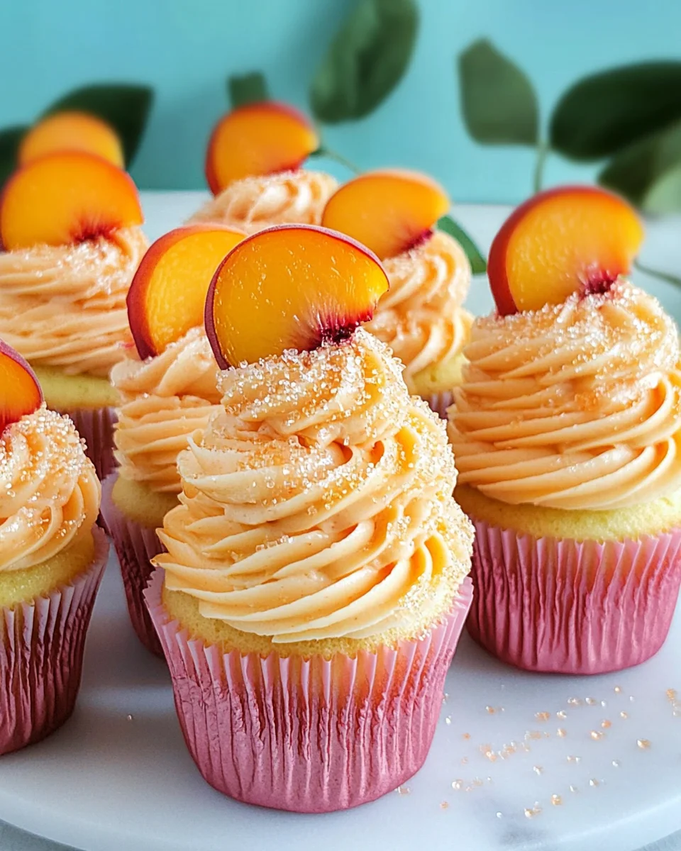 Peach Bellini Cupcakes