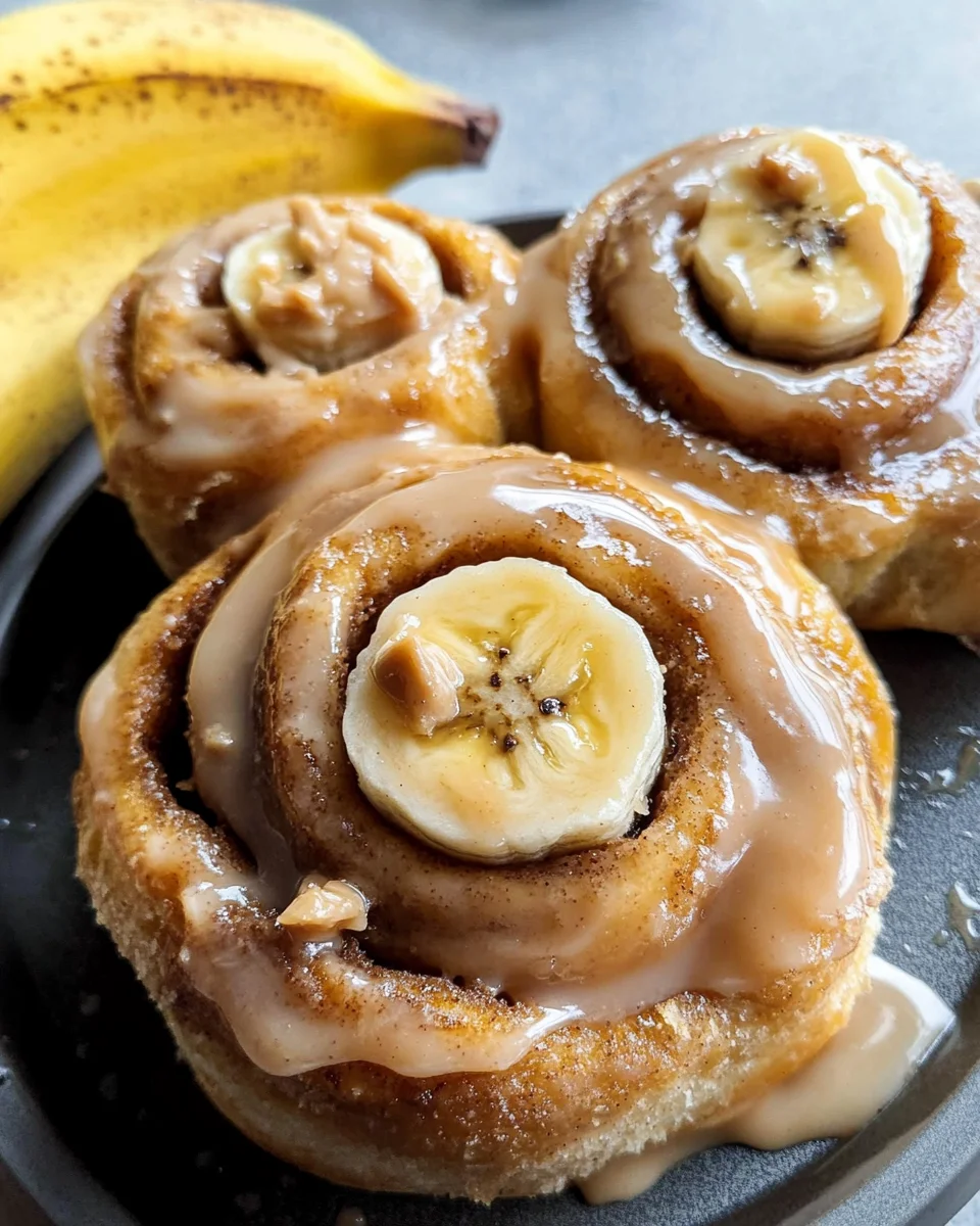 Peanut Butter Banana Cinnamon Rolls