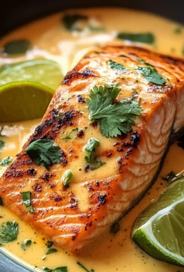Poached Salmon in Coconut Lime Sauce
