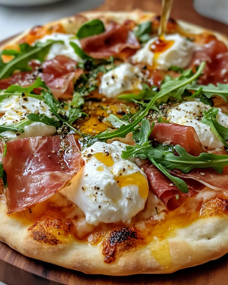 Prosciutto and Honey Burrata Pizza