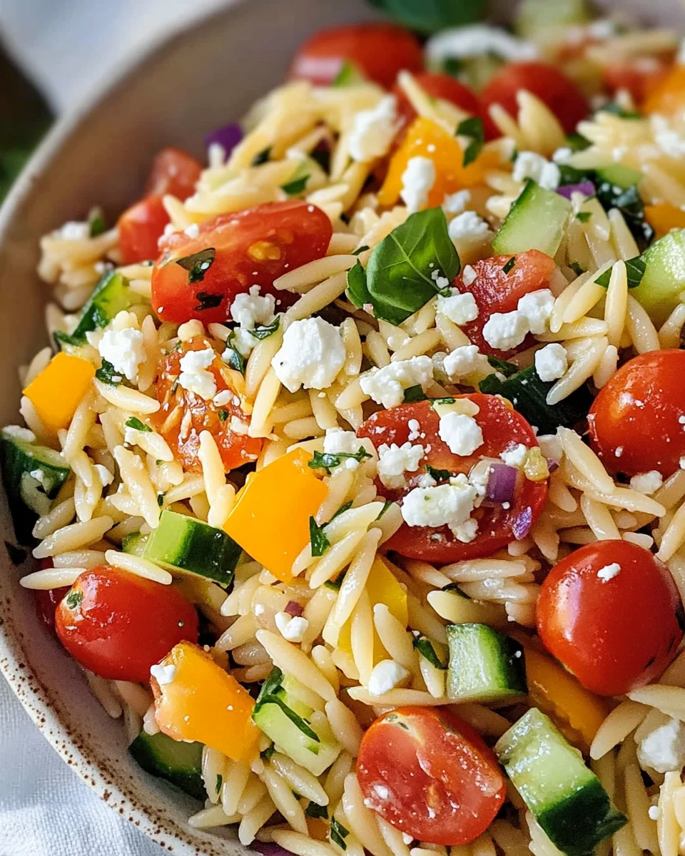 Rainbow Orzo Salad