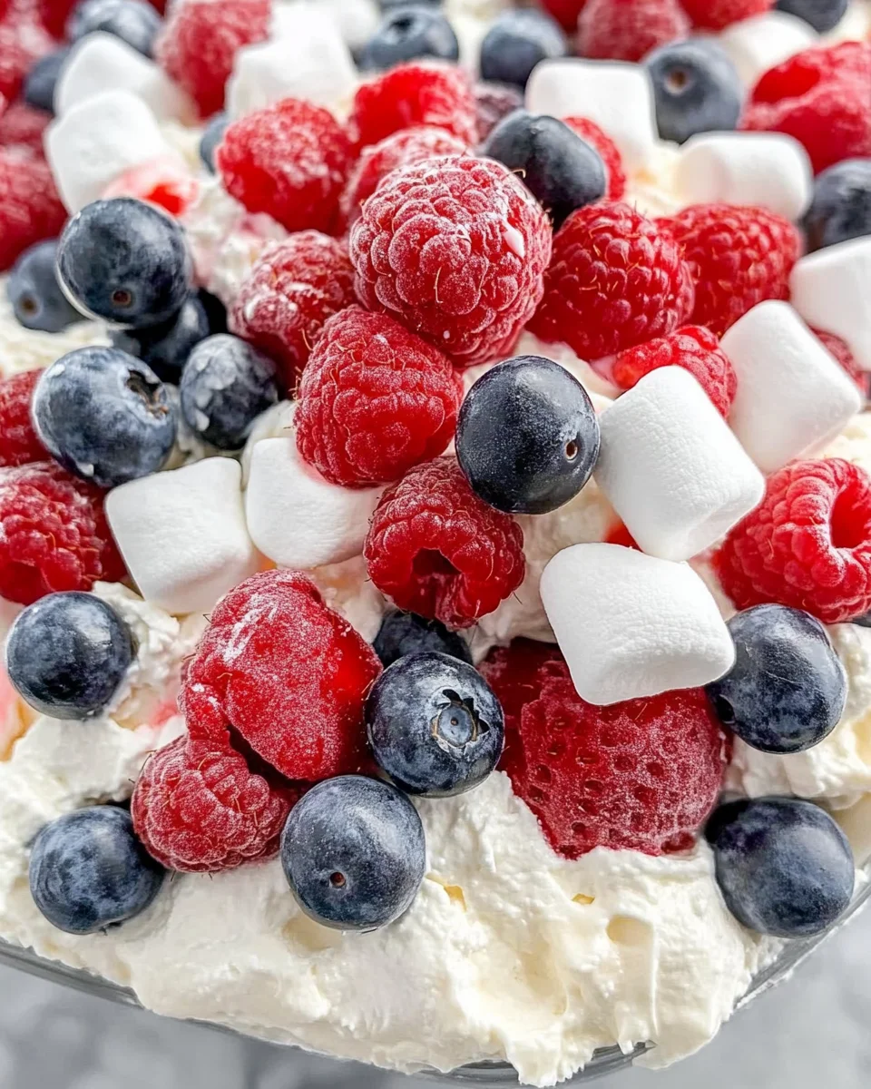 Red White and Blue Cheesecake Salad