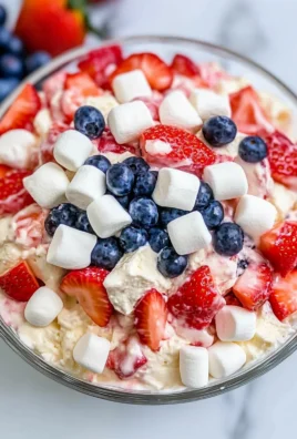 Red, White, and Blue Cheesecake Salad