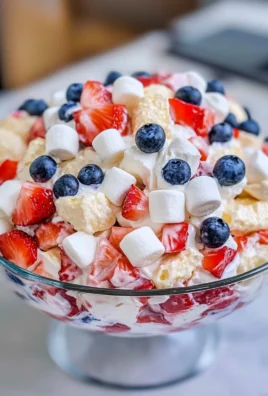 Red, White, and Blue Cheesecake Salad