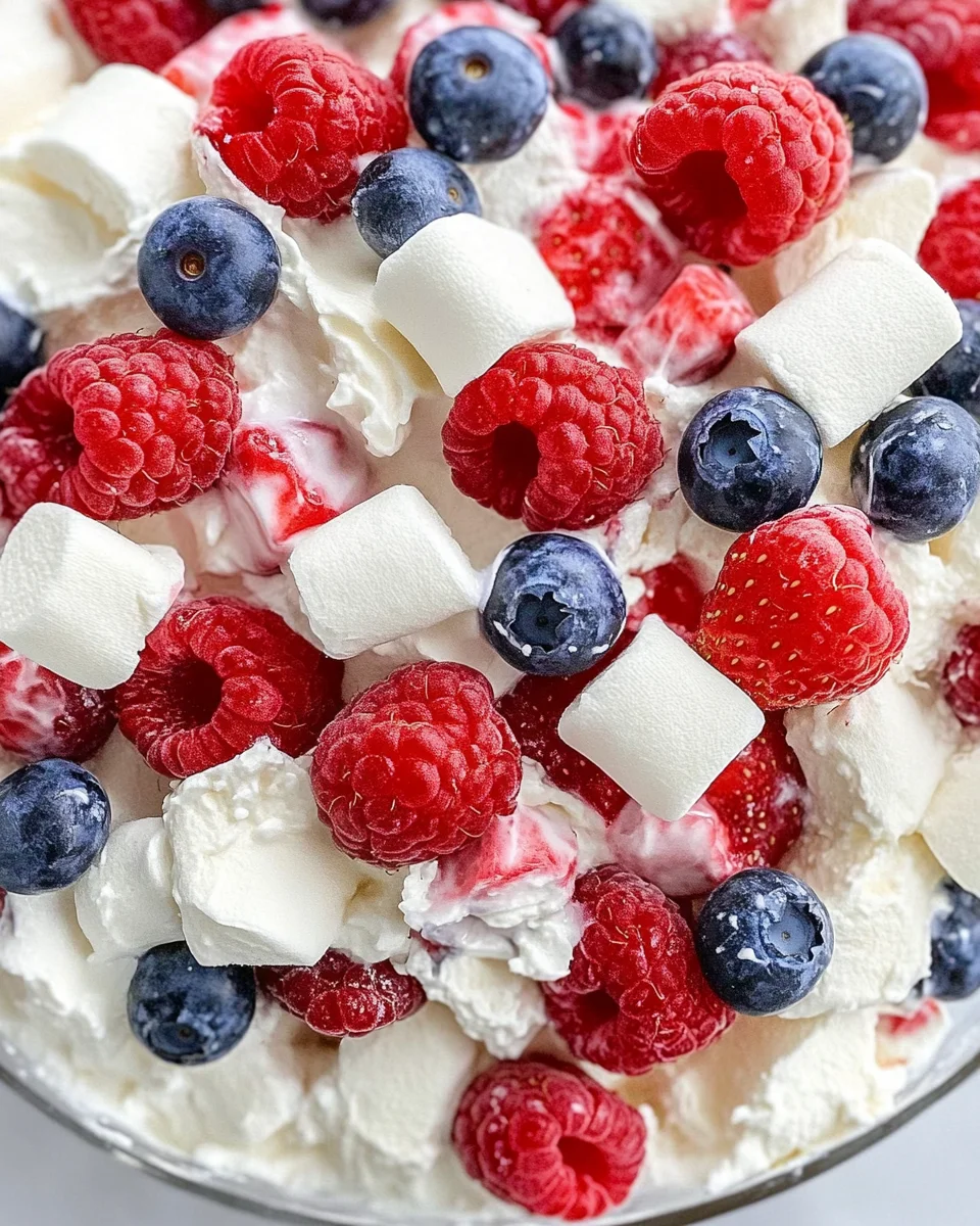 Red White and Blue Cheesecake Salad