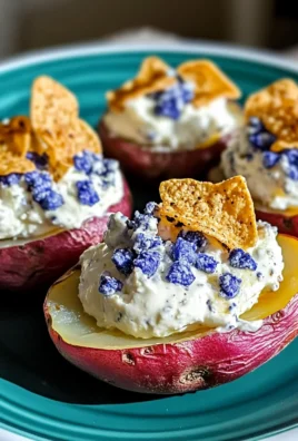 Red, White, and Blue Deviled Potatoes