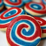 Red, White and Blue Pinwheel Icebox Cookies