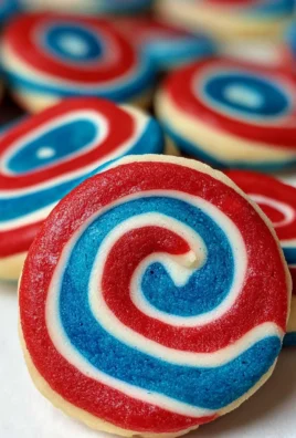Red, White and Blue Pinwheel Icebox Cookies