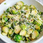Sautéed Shredded Brussels Sprouts with Parmesan