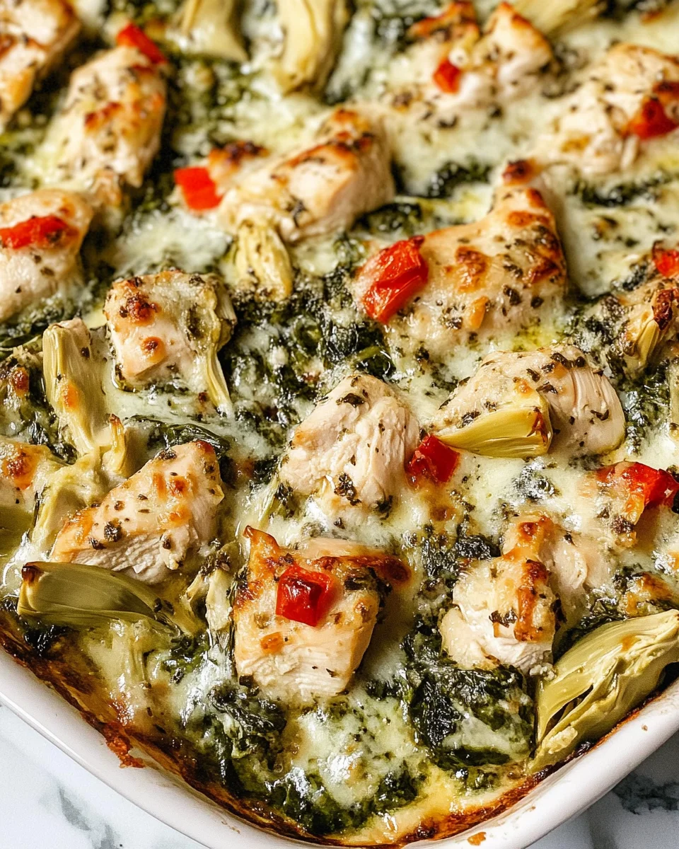 Spinach Artichoke Chicken Bake