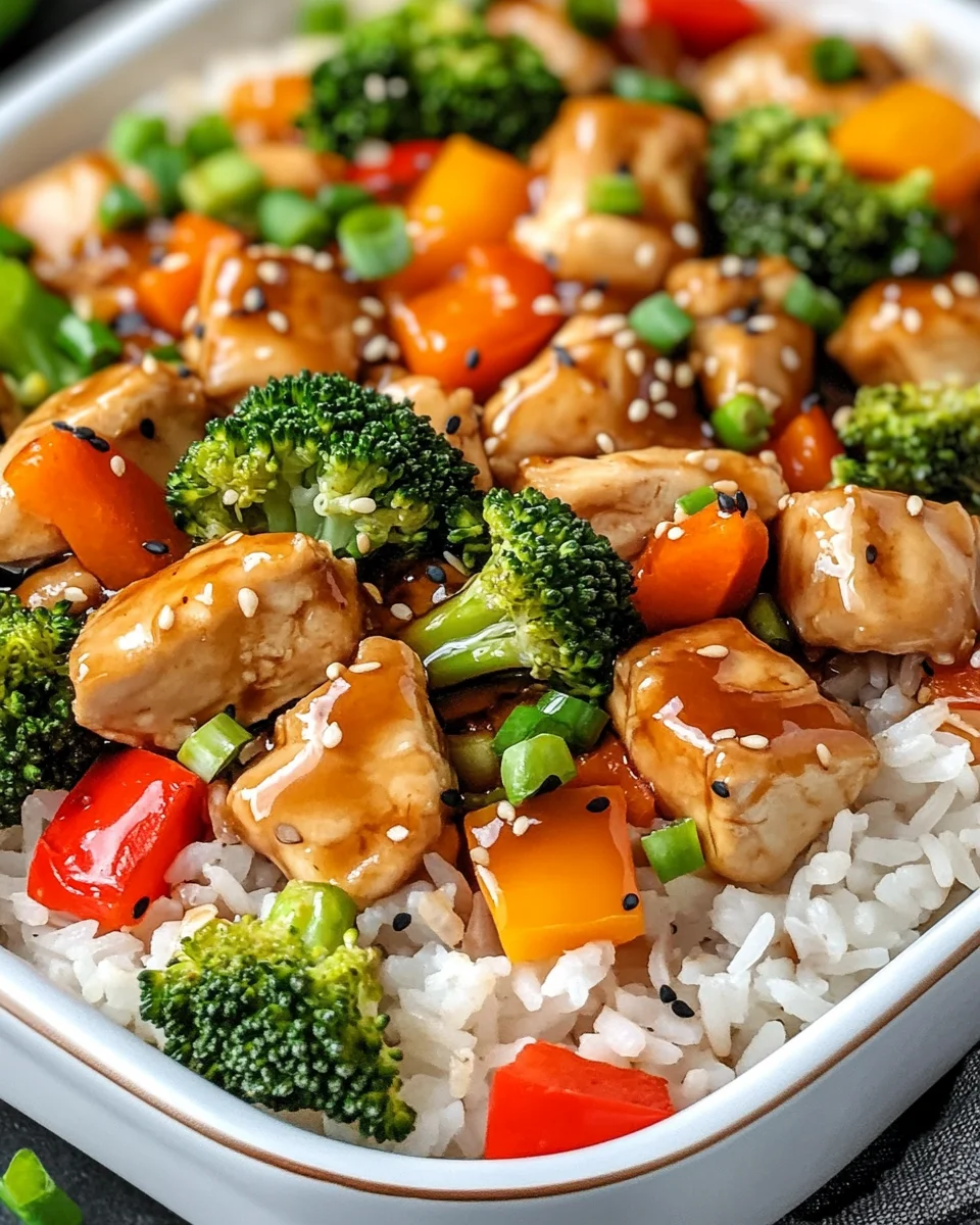 Teriyaki Chicken & Veggie Rice Casserole