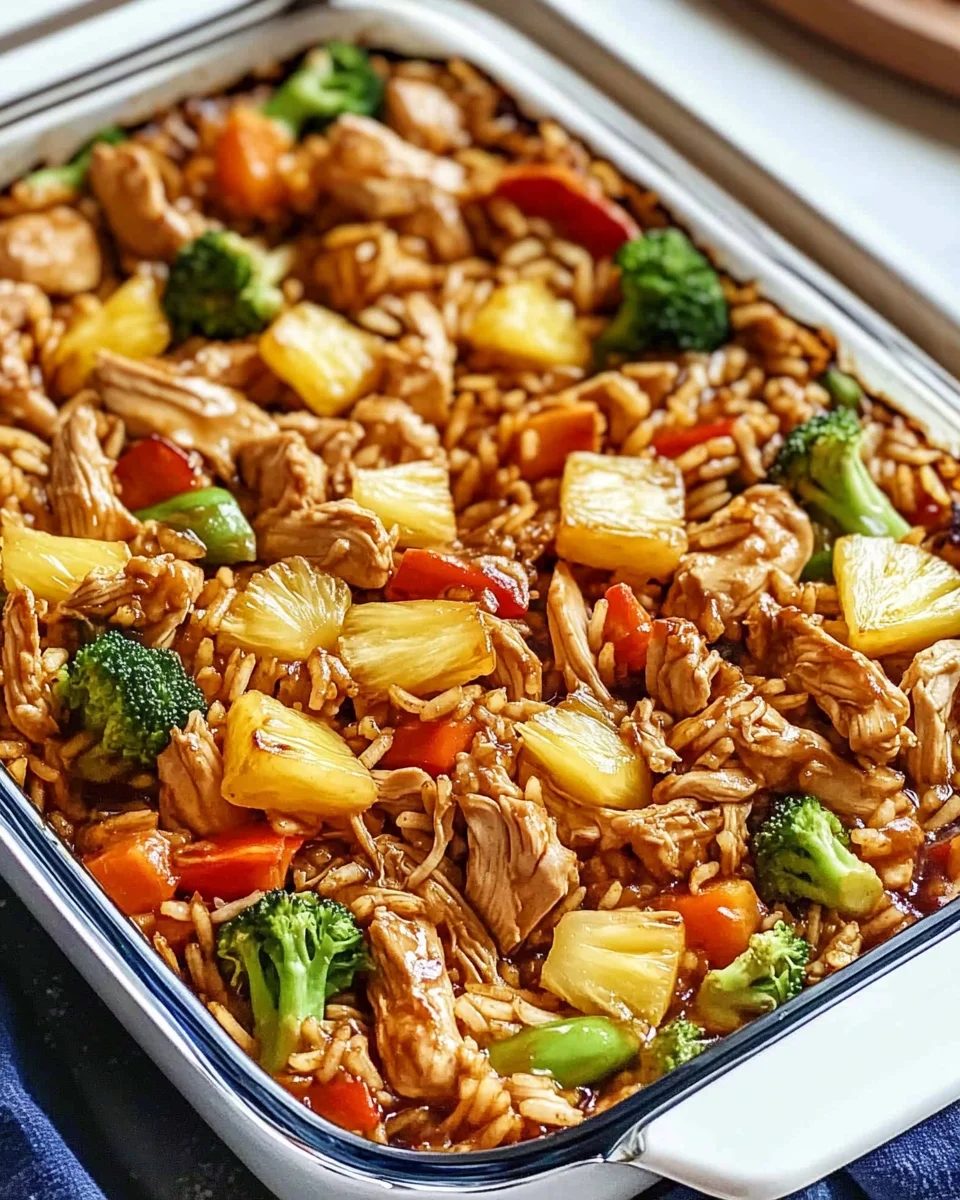 Teriyaki Chicken and Rice Casserole