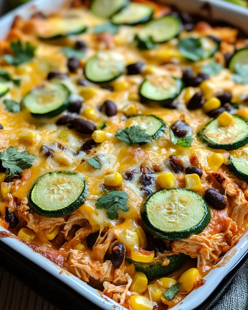 Tex-Mex Chicken & Zucchini Casserole